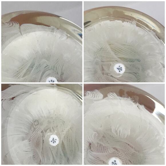 Perthshire PP47 1997 Lampwork Flower Wren Bird Picture Cane Lace LE Paperweight - Picture 10 of 11